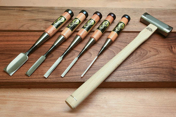 Chisels Set of 5 with Free Genno Hammer